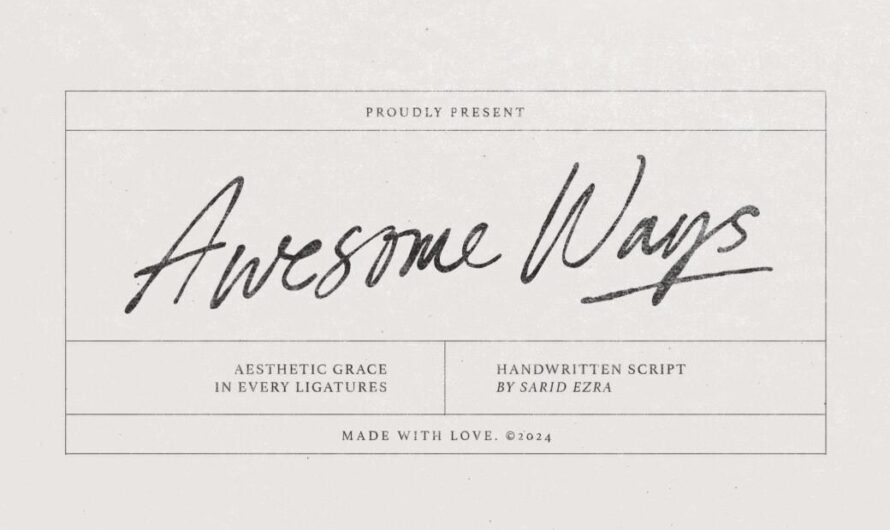 ✨ Узнайте о шрифте Awesome Ways — Лигатурный скрипт