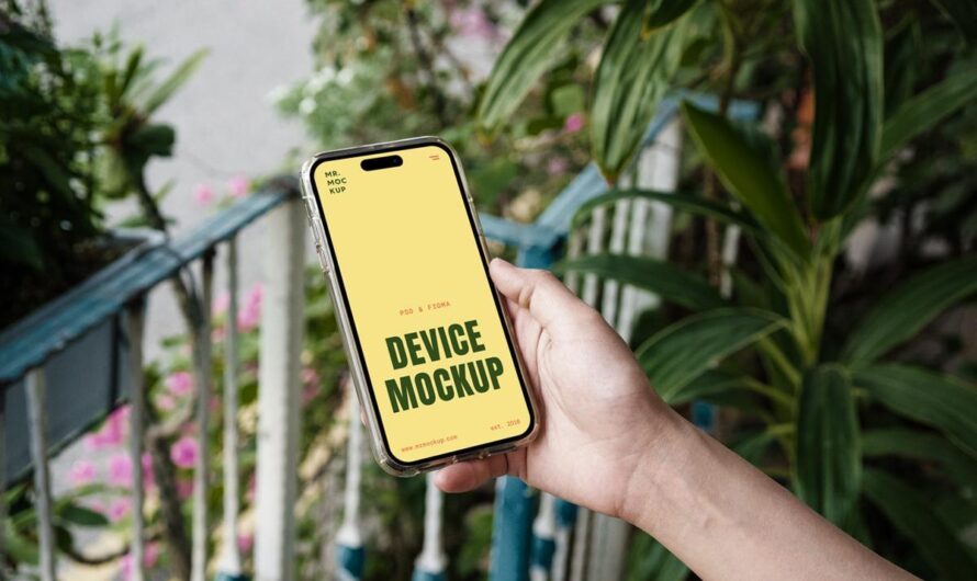 Очарование реалистичных презентаций с бесплатным мокапом iPhone 16 Pro в руке