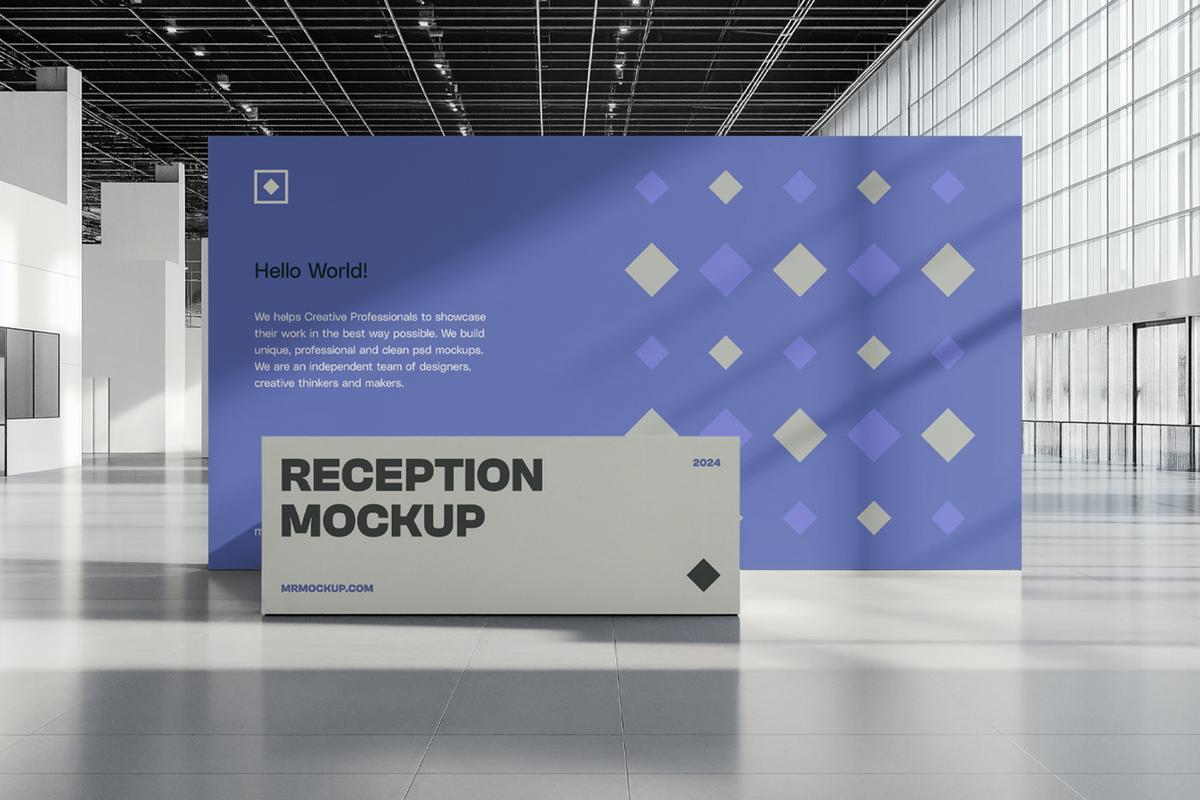Free Reception in the Modern Building Mockup