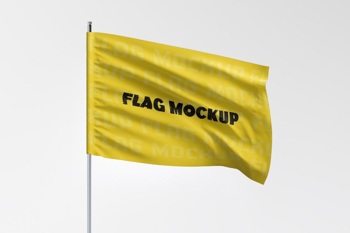 Horizontal Flag Mockup