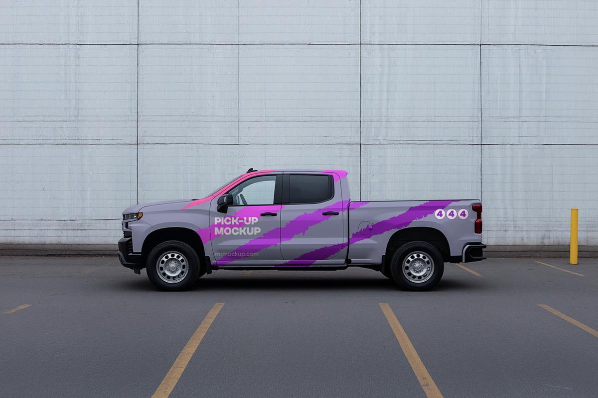 Free Pick-up on the Parking Mockup