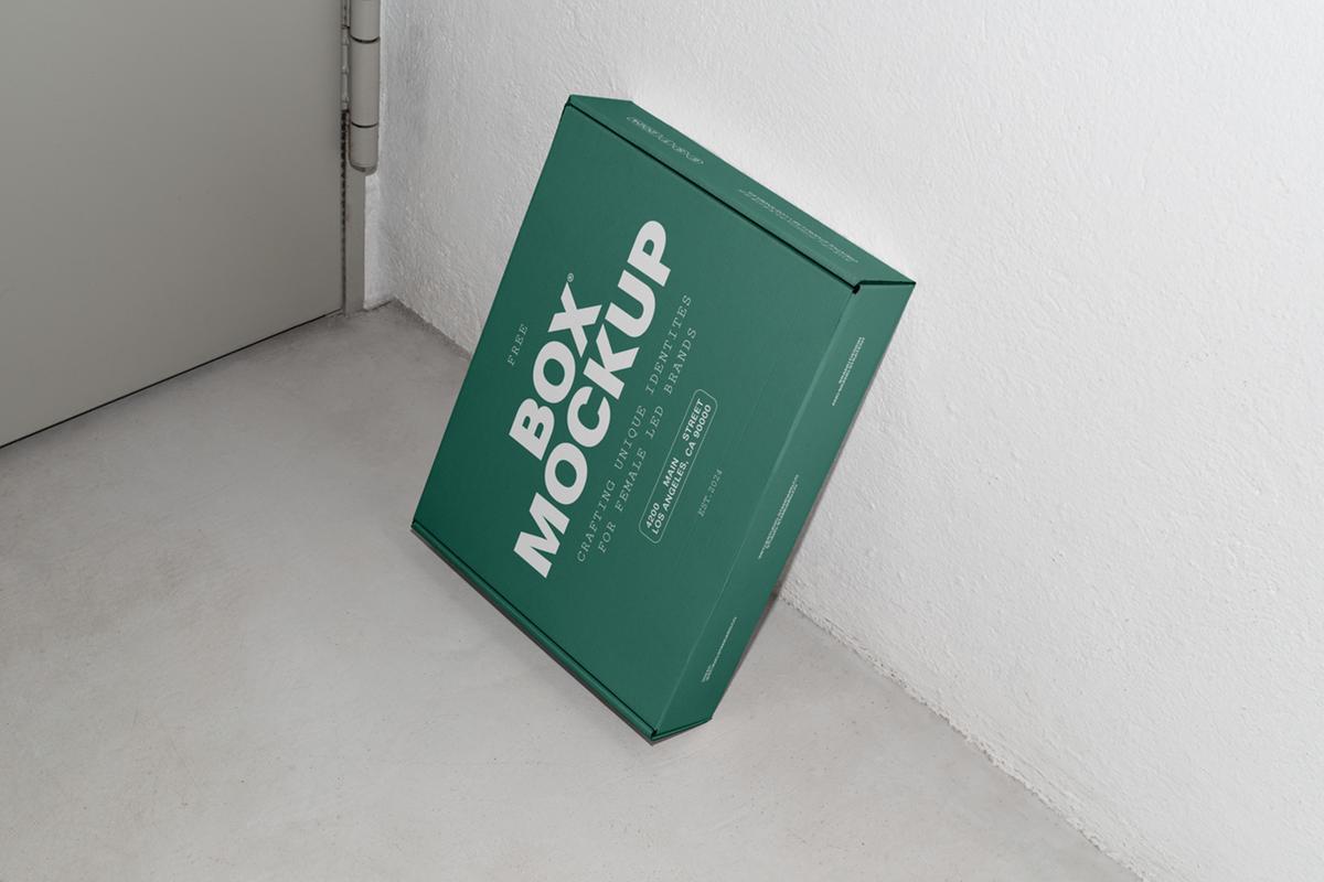 Free White Cardboard Box Mockup