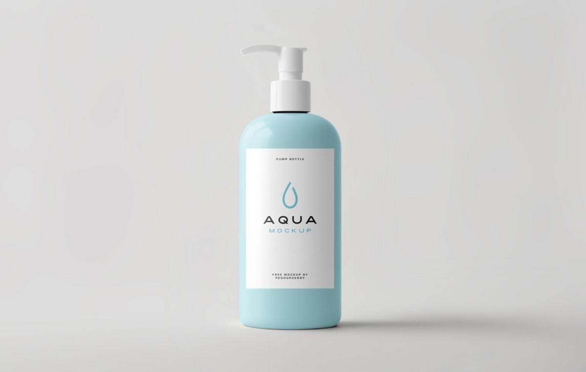 Plastic Pump Bottle Mockup