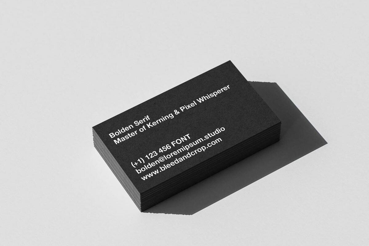 Stacked business card mockup