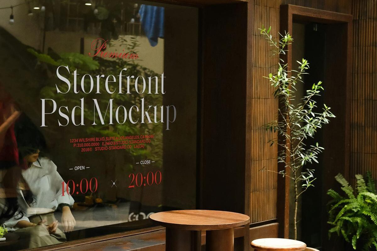 Free Storefront PSD Mockup